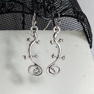 Hand-made gecko / lizard charms on stainless steel ear wires. New!